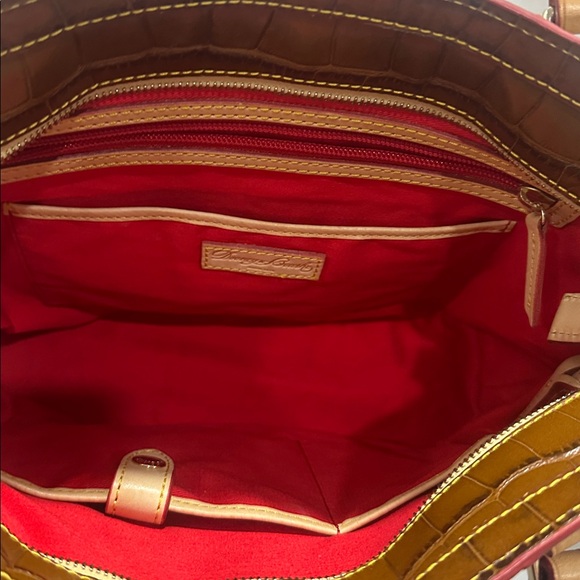 Dooney & Bourke Brown Croc-Embossed Tote - Picture 10 of 10